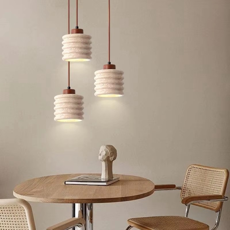 Japanese Lighting Decor - Japoński naturalny żółty kamień sypialnia nocny