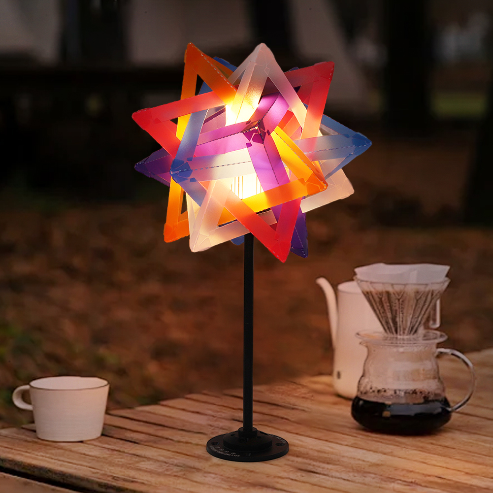 Geometric Lamp Shade - Zewnętrzna lampa kempingowa DIY abażur wodoodporny