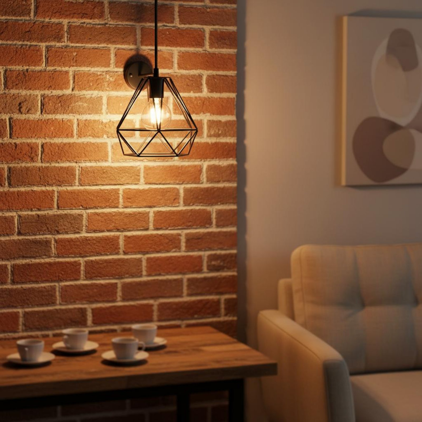 Geometric Lamp Shade - Abażur w kształcie rombu, minimalistyczny metalowy