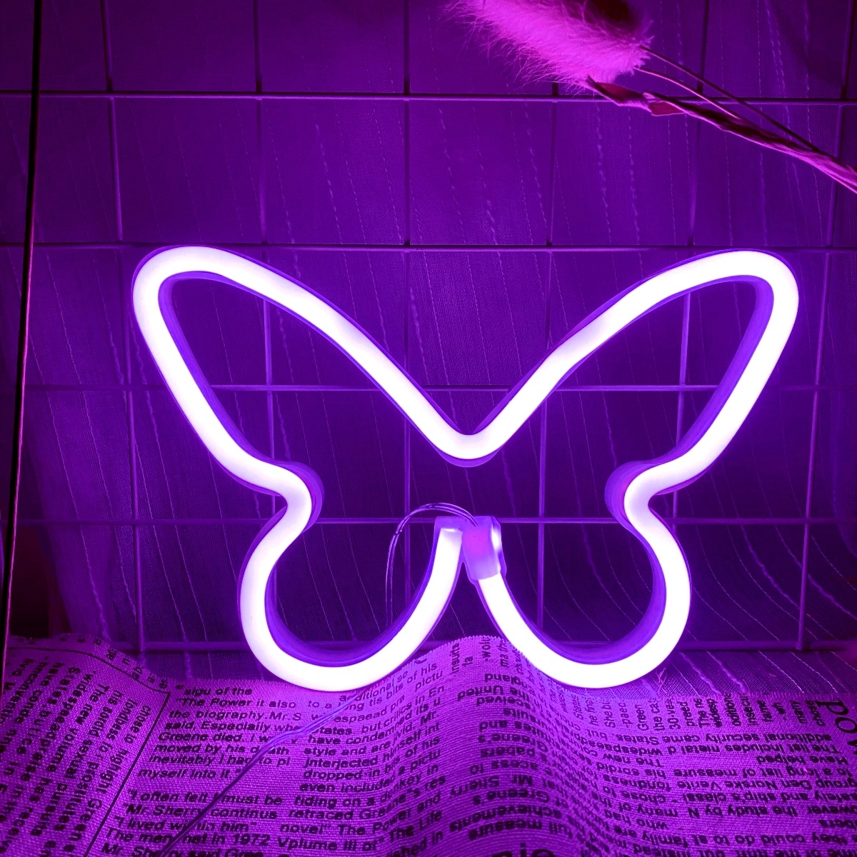 Foyer Lighting Wall Decor - Neony LED w kształcie motyla, dekoracja