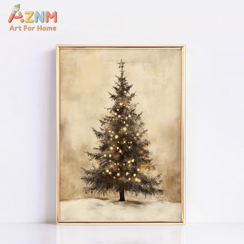 Lighting Tree Decor - Postery na płótnie z motywem starych,