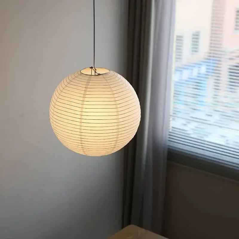 Japanese Lighting Decor - Żyrandol w stylu japońskiego Zen, okrągła