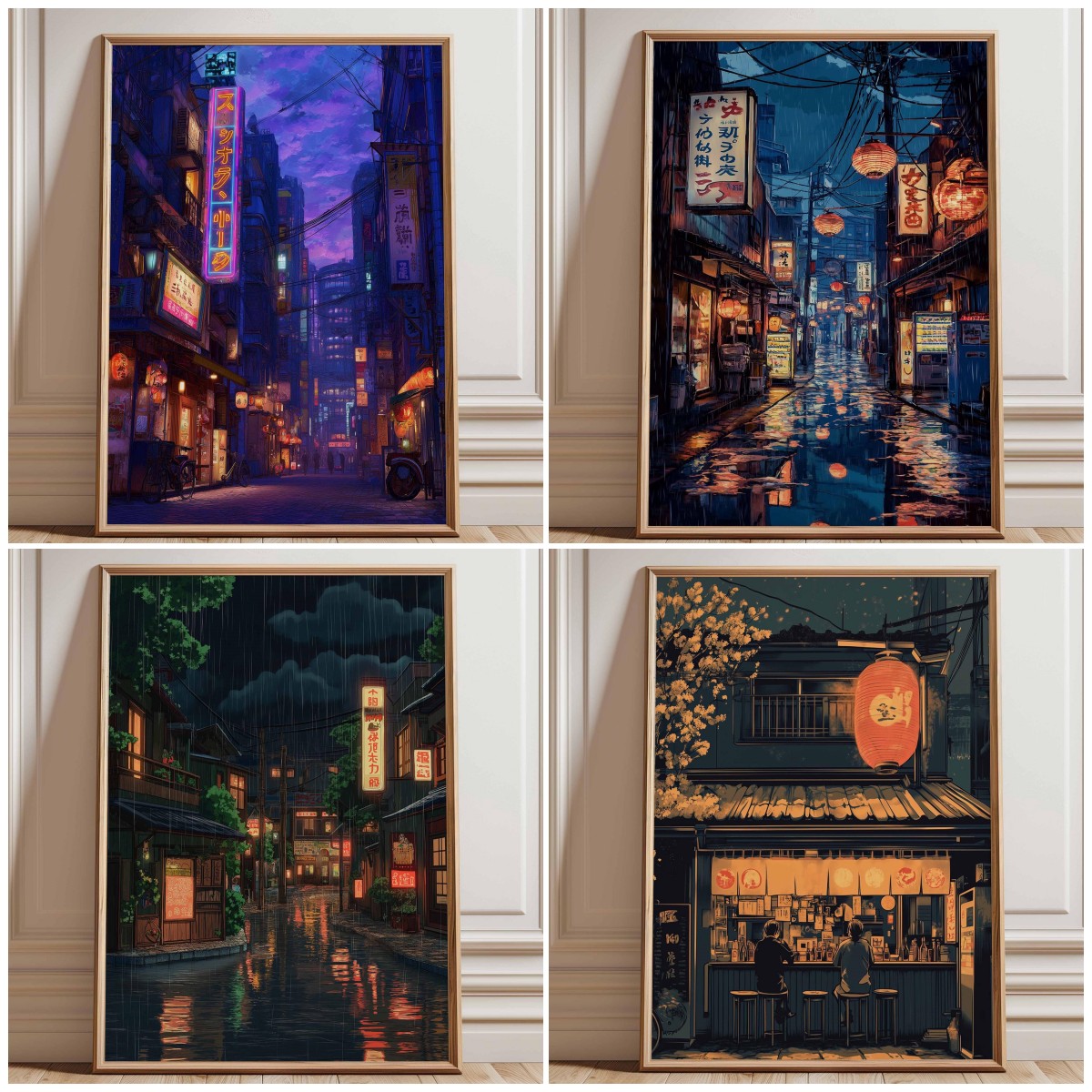 Plakat Neonowa Ulica Tokio, Cy – Japanese Lighting Decor recenzja i cena