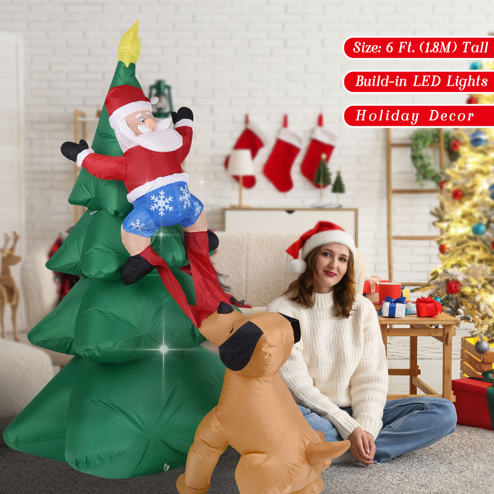 Świąteczny dmuchany pies z Mik – Lighting Tree Decor recenzja i cena