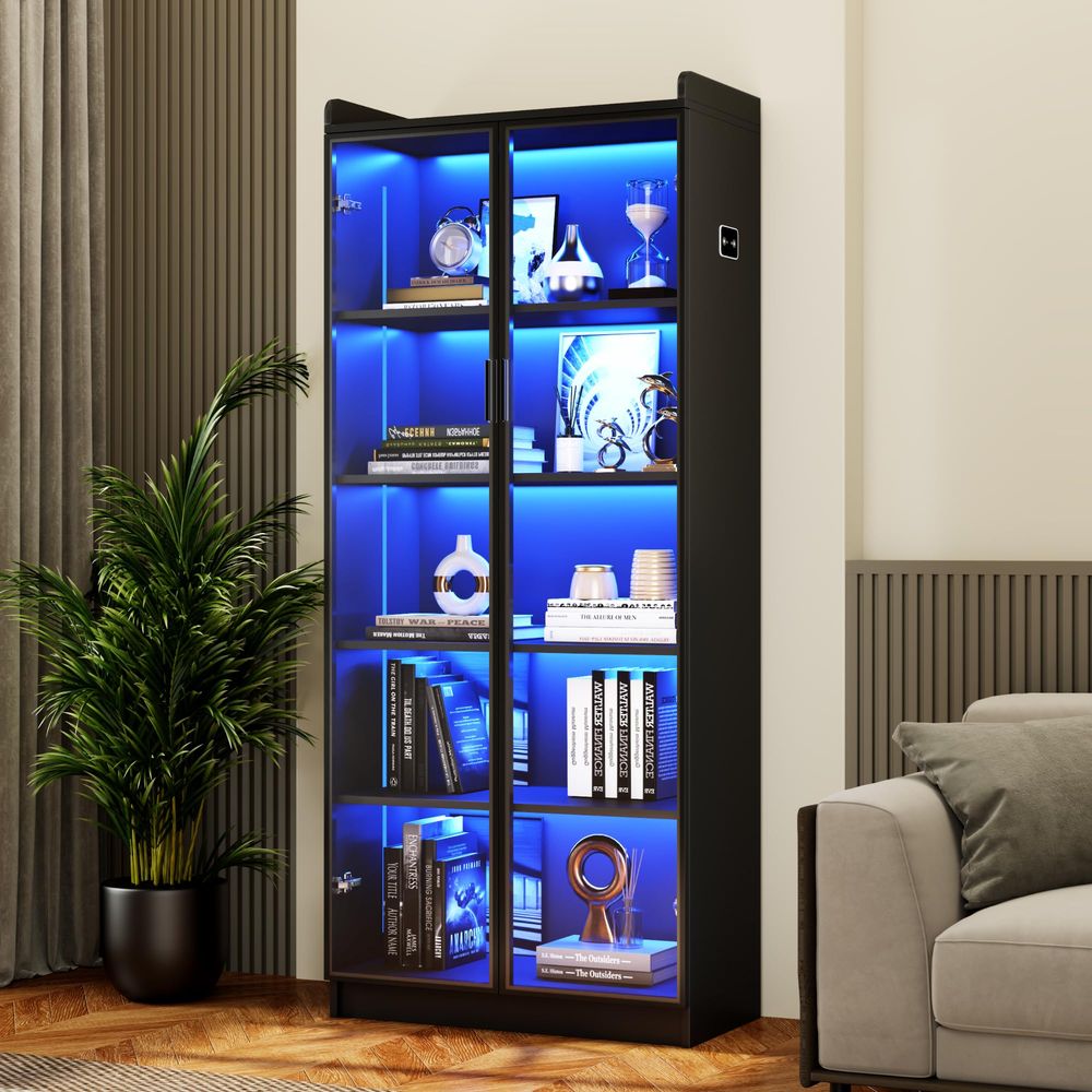Witryna z regulowanymi półkami – Lighting & Home Decor Studio Photos recenzja i cena