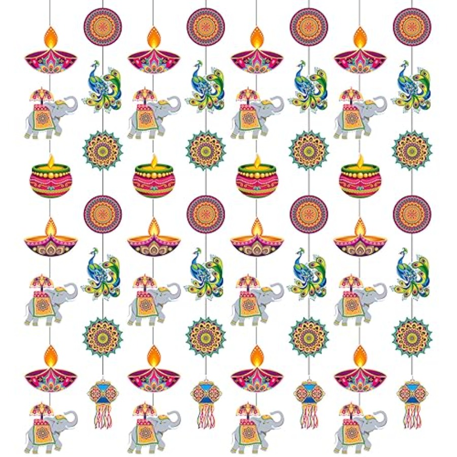 8 szt. Dekoracje wiszące na Di – Lighting Decoration For Diwali recenzja i cena