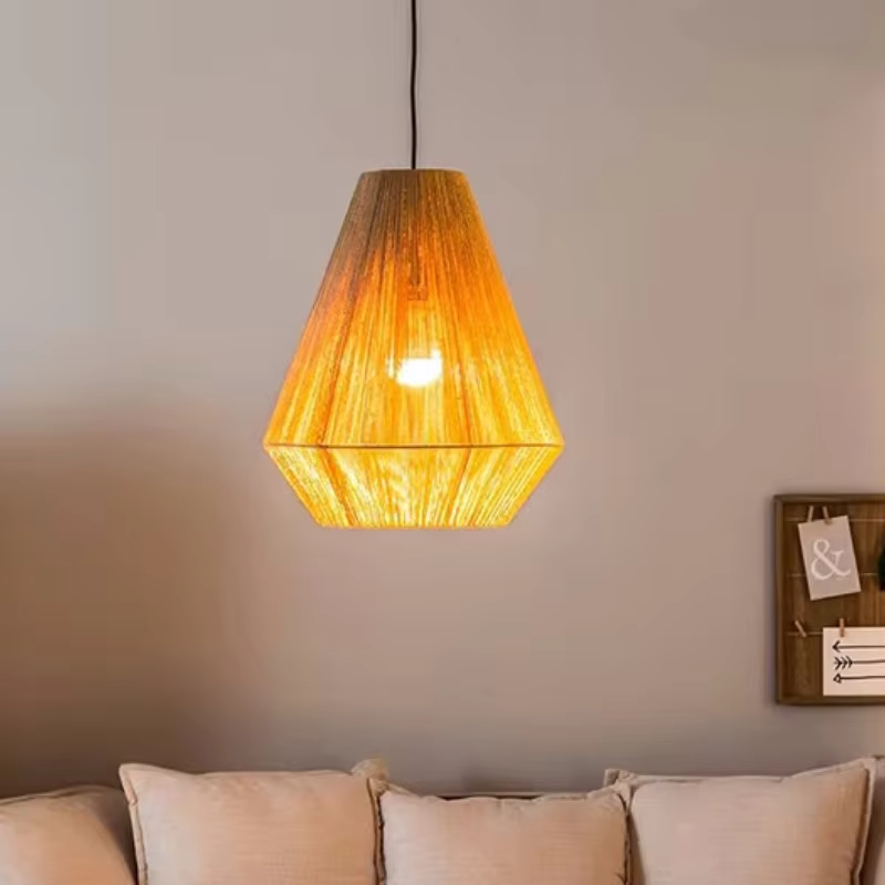 Lampa wisząca z rattanu w styl – Geometric Lamp Shade recenzja i cena