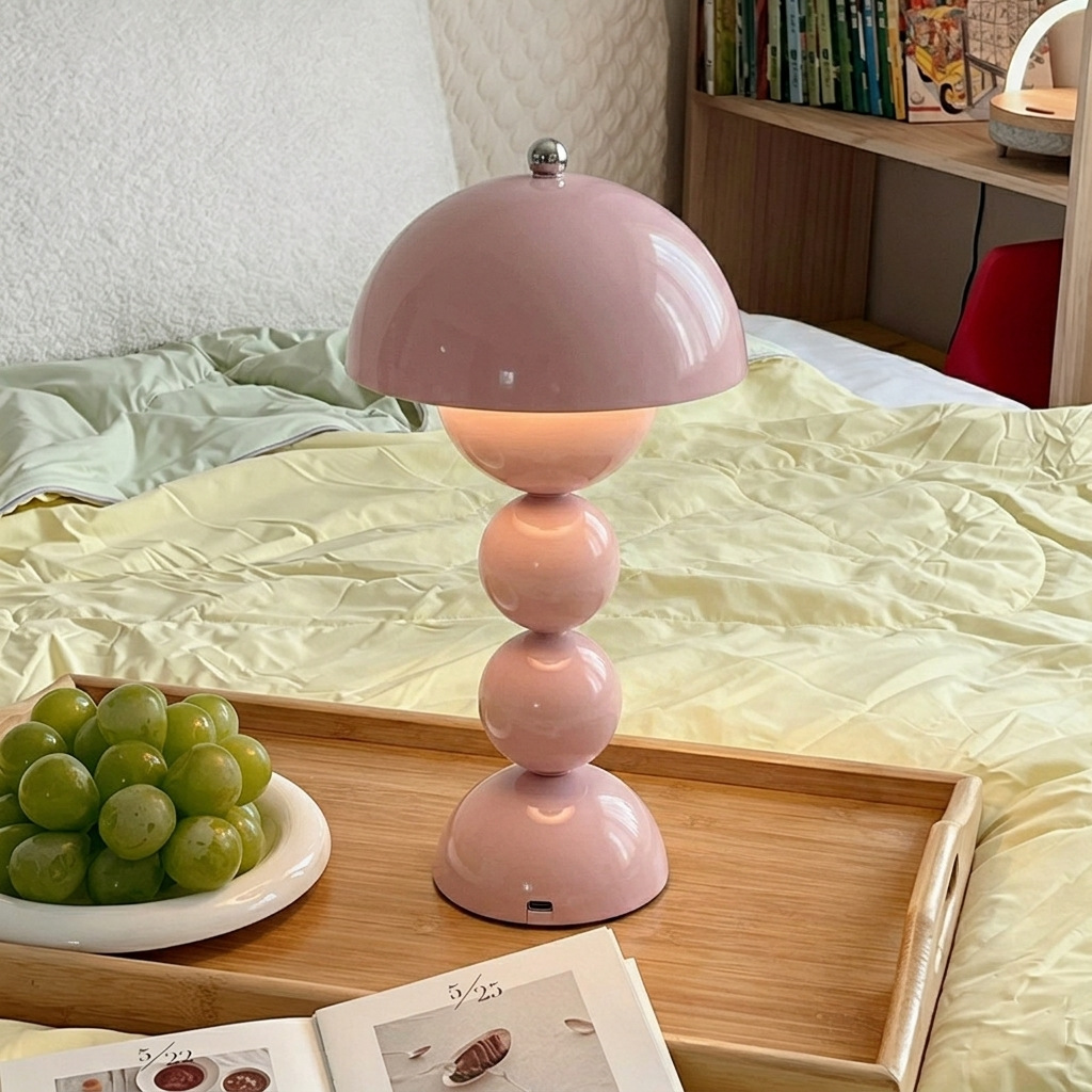 Metalowa lampka stołowa LED w  – Mushroom Table Lamp recenzja i cena