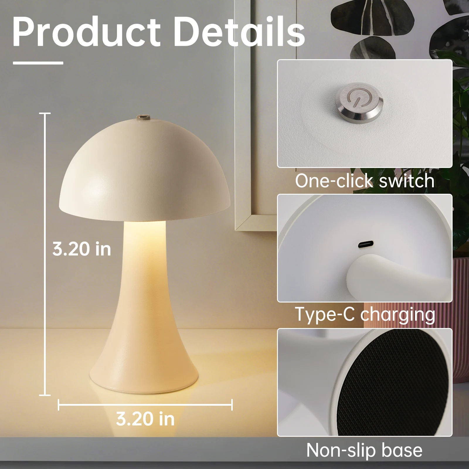 GGbingo Ładowalna Nowa Lampa S – Mushroom Table Lamp recenzja i cena