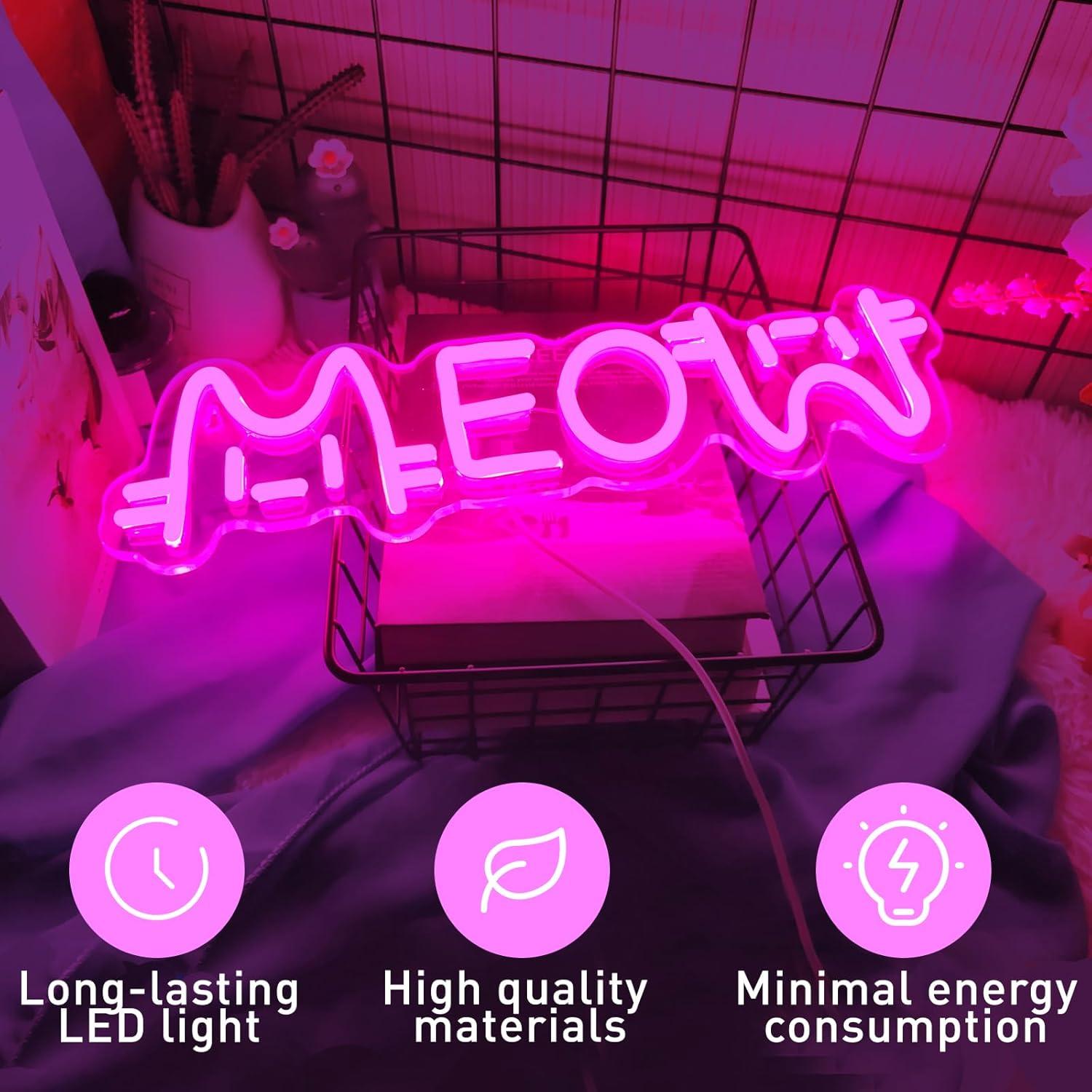 Neonowy Znak Meow Kot, Zasilan – Lighting Decor House recenzja i cena