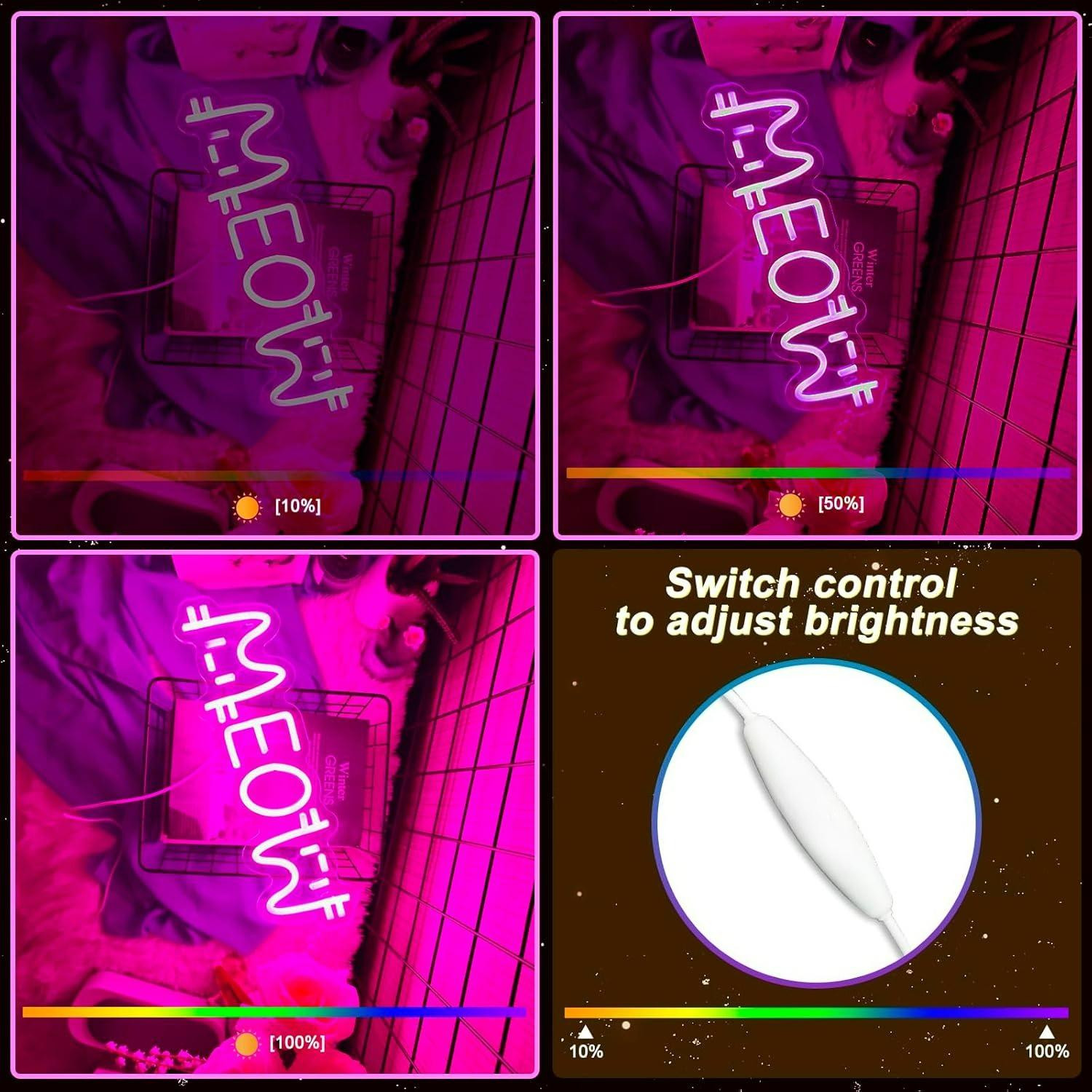 Neonowy Znak Meow Kot, Zasilan – Lighting Decor House recenzja i cena