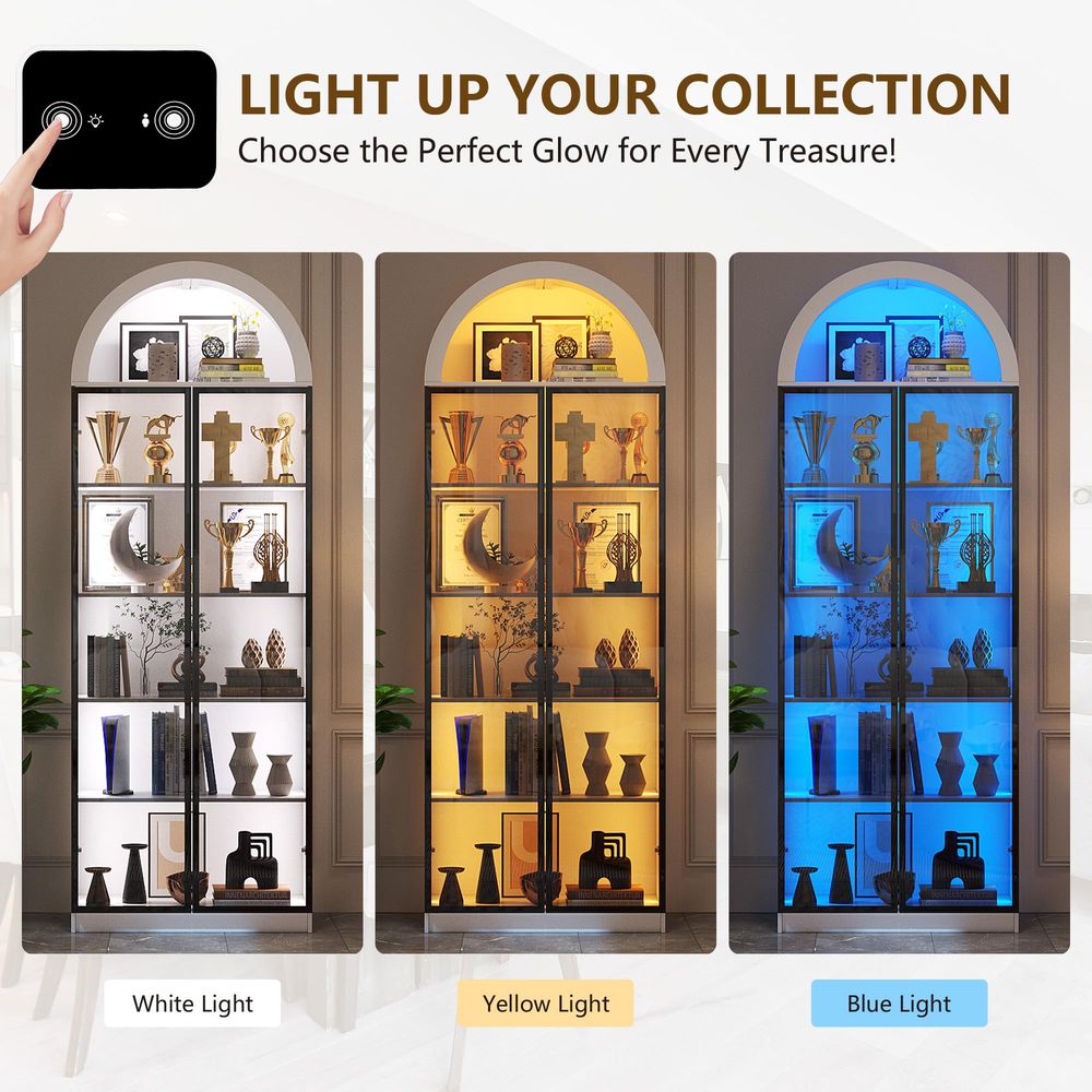 Witryna z drzwiami i regulowan – Lighting & Home Decor Studio Photos recenzja i cena