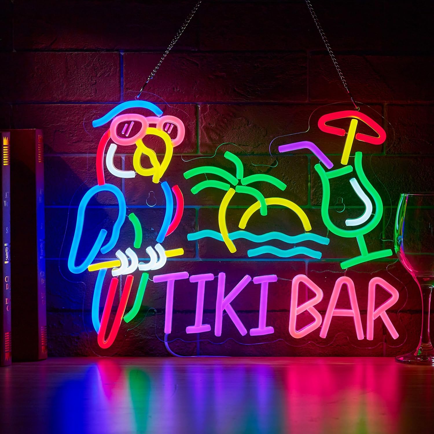 Neonowy Znak Tiki Bar Papuga P – Lighting Tree Decor recenzja i cena
