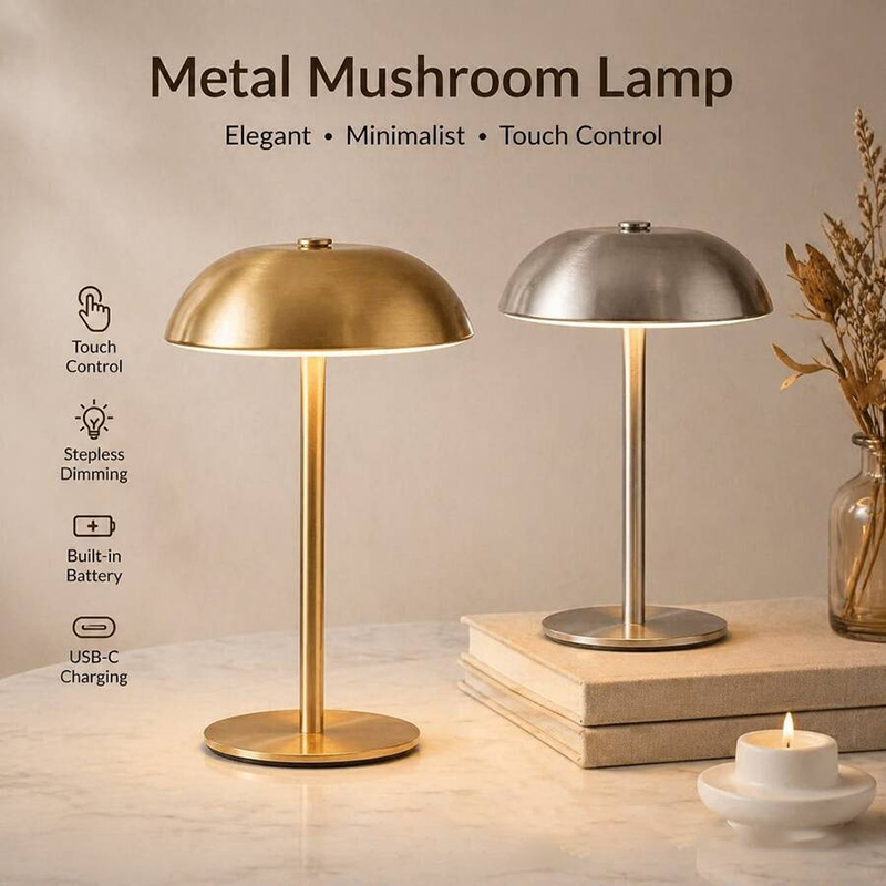 Urocza lampka stołowa w kształ – Mushroom Table Lamp recenzja i cena